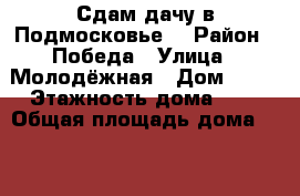 Сдам дачу в Подмосковье  › Район ­ Победа › Улица ­ Молодёжная › Дом ­ 18 › Этажность дома ­ 2 › Общая площадь дома ­ 35 › Площадь участка ­ 700 › Цена ­ 20 000 - Московская обл. Недвижимость » Дома, коттеджи, дачи аренда   . Московская обл.